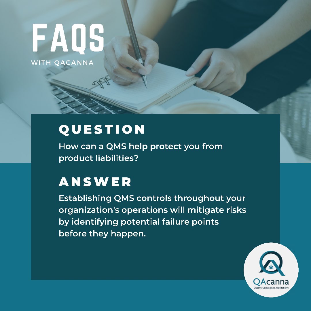 QAcanna's tweet photo. At QAcanna, we understand that an effective Quality Management System (QMS) ensures your organization can flourish within the rigid requirements of regulated industries, while producing safe and effective products for your customers. #CannabisCommunity #cannabusiness #cannabis https://t.co/J1nu4xvJ51