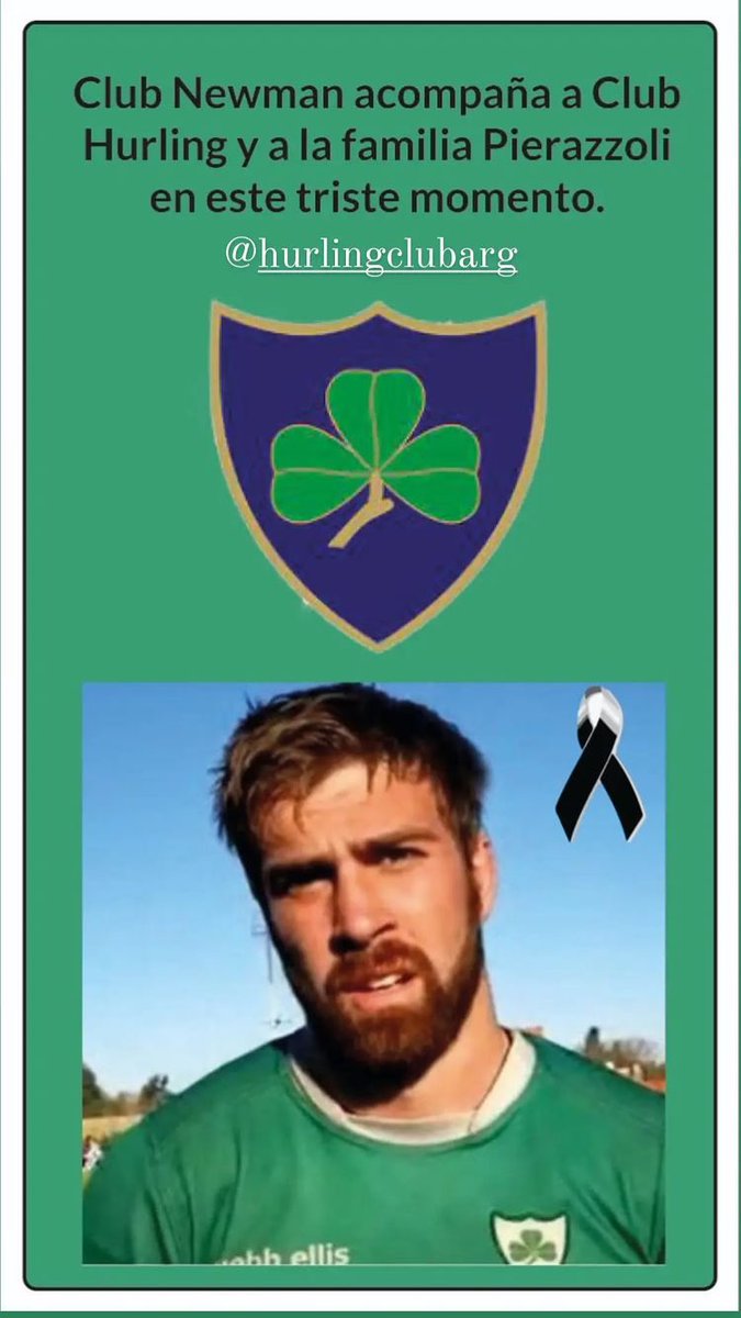 Club Newman acompaña a todo <a href="/HurlingClubArg/">Hurling Club Arg</a> , a la familia Pierazzoli y a sus amigos en este triste momento.