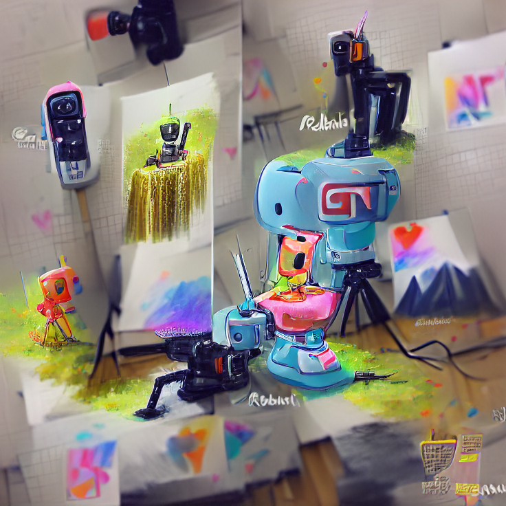 BanjoSmooth's tweet photo. A Robot Painting a Robot Painting

#VQGAN #MachineLearning #aiart https://t.co/MJgrZI1Oo4