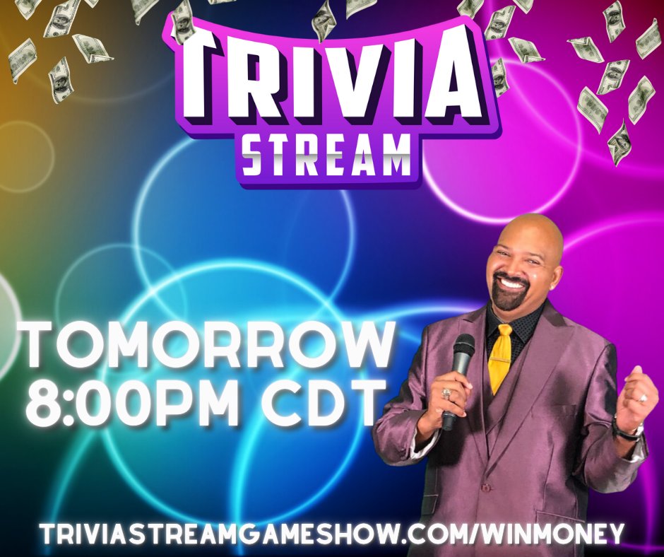 Trivia_Stream's tweet photo. We're counting down the hours until our free Trivia Stream show! Spread the word to your friends and family and join us tomorrow night to compete for your share of $300 in Amazon gift codes!

Register now: https://t.co/Hppg2YVpyr https://t.co/yv7mCl3v4t