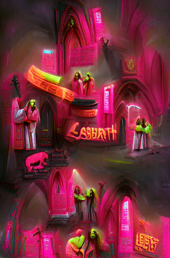 BanjoSmooth's tweet photo. Sabbath Lust

#VQGAN #MachineLearning #aiart https://t.co/pQoitY9kOC