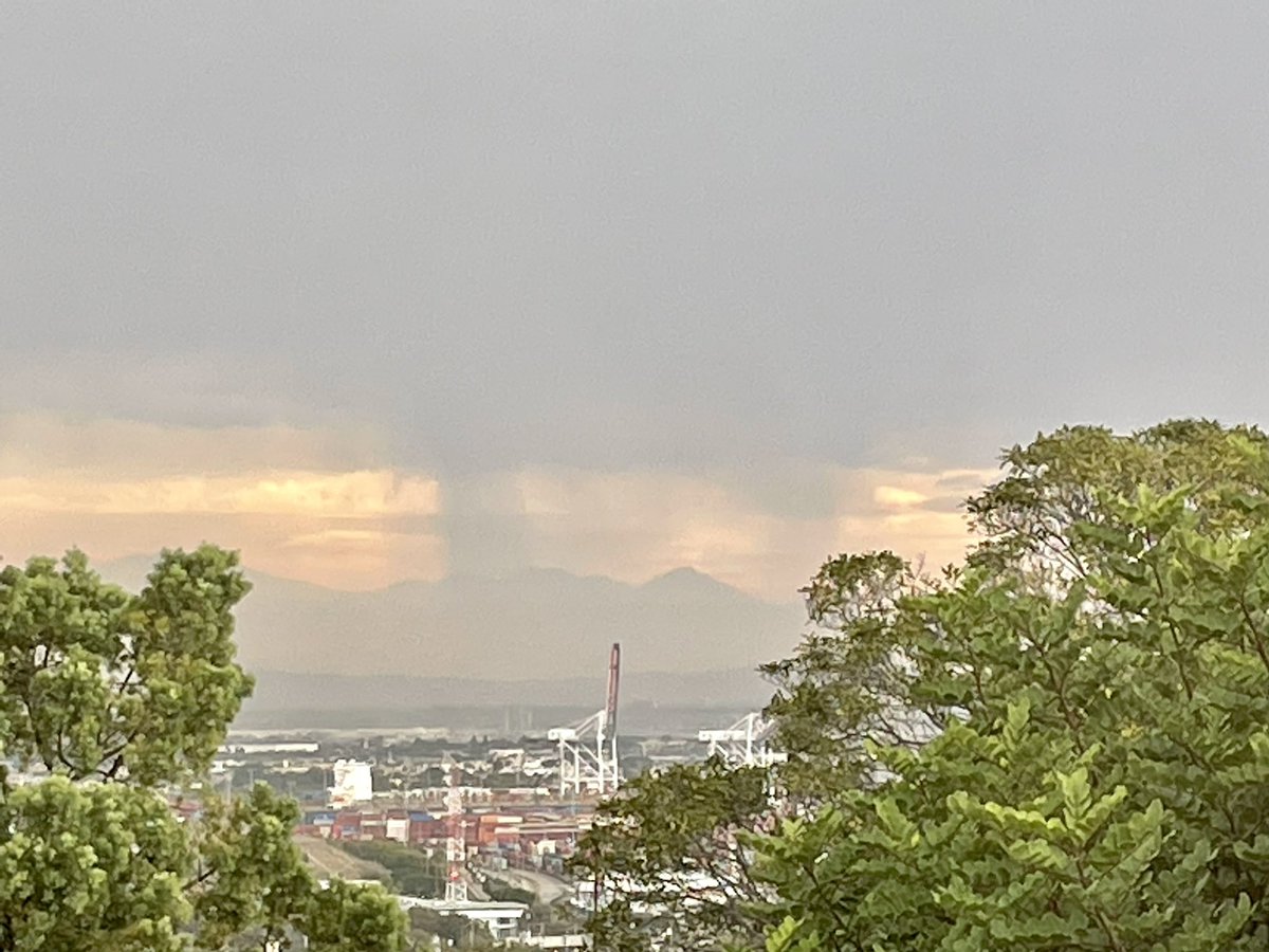 It’s raining in LA! 😍 View from San Pedro, looking out over the port, towards Long Beach.