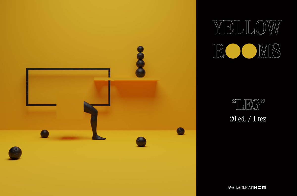s4nt1_405's tweet photo. TIME HAS COME ✨👁️

Introducing to all of you my new collection "Yellow rooms" 🟡 

The first piece is "Leg", and it's the one that comes to introduce this wonderful collection ✨🦵

LINK > https://t.co/KIiD7ZgyvH

#CleanNFT #hicetnunc2000 #HEN #tezos https://t.co/qpMi4oRYxi