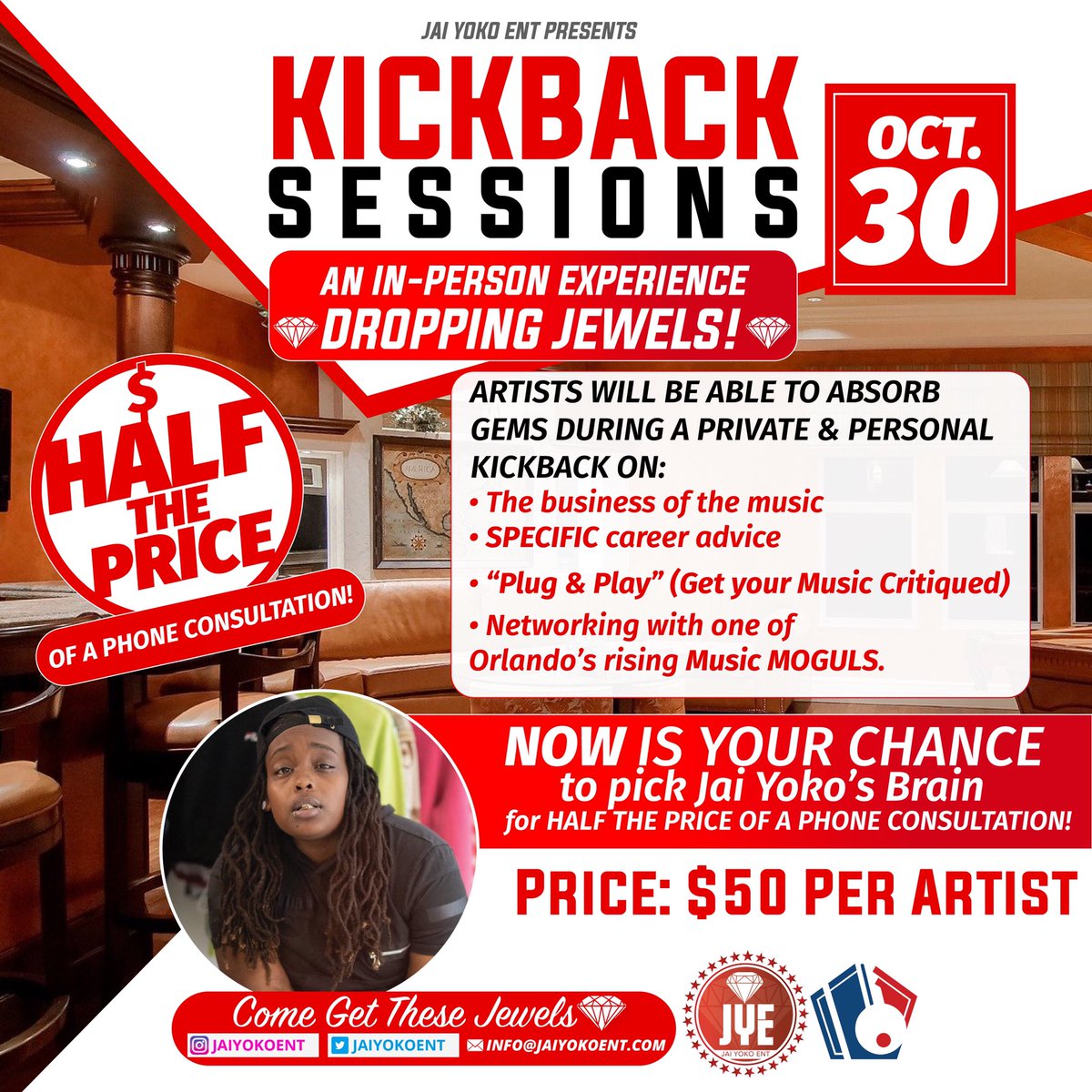 IllTakeYurBxtch's tweet photo. #JaiYokoEnt is Presents #ORLANDO KICKBACK SESSIONS!!
Two HOURS of dropping jewels with MYSELF at a private location—for 1/2 THE PRICE of an HOUR PHONE consult 😳😨—‼️ OHH—and we only have 10 seats 🙃 #ComeGetTheseJewels ! #LinkInBio to reserve your seat! https://t.co/s6D1xVmdKj https://t.co/SInuhjlAeX