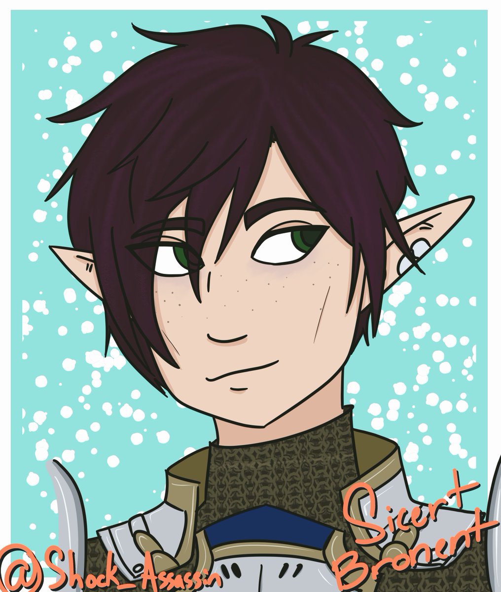 Shock_Assassin's tweet image. #Oc_tober day 4: another #ffxiv oc, Sicert! He's an Ishgardian temple knight and extremely protective of his sister

#ffxivart #ffxivoc #elezen #ff14 #ff14oc