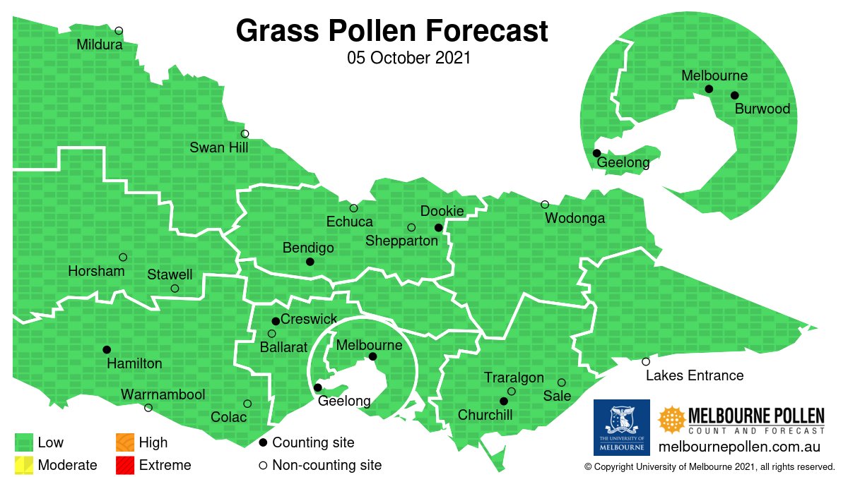 Melbourne Pollen Count and Forecast tweet media