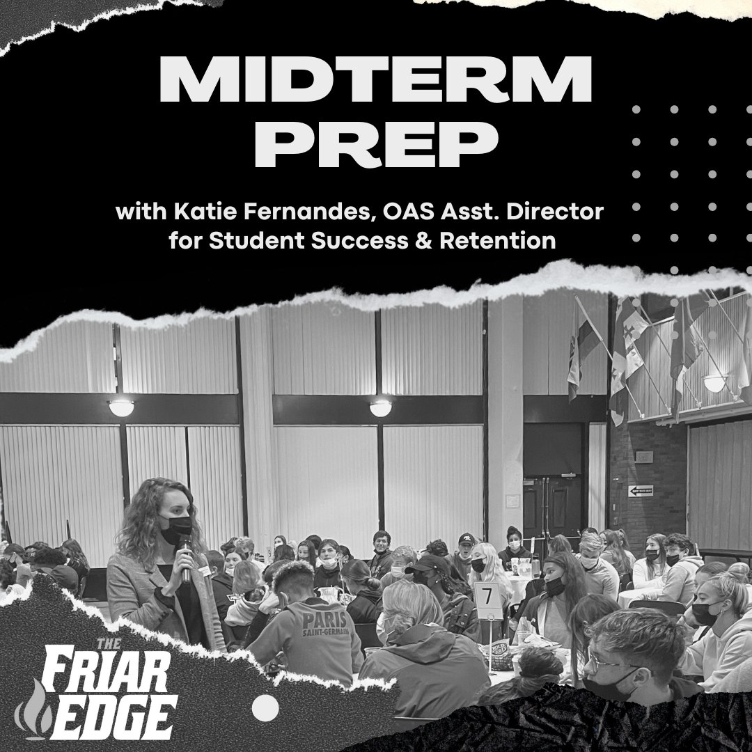 TheFriarEdge's tweet image. Great to have Katie Fernandes from @PC_SAServices here tonight to give our freshman the EDGE when it comes to midterm prep! 

#IntenseStudySession #TestingStrategies