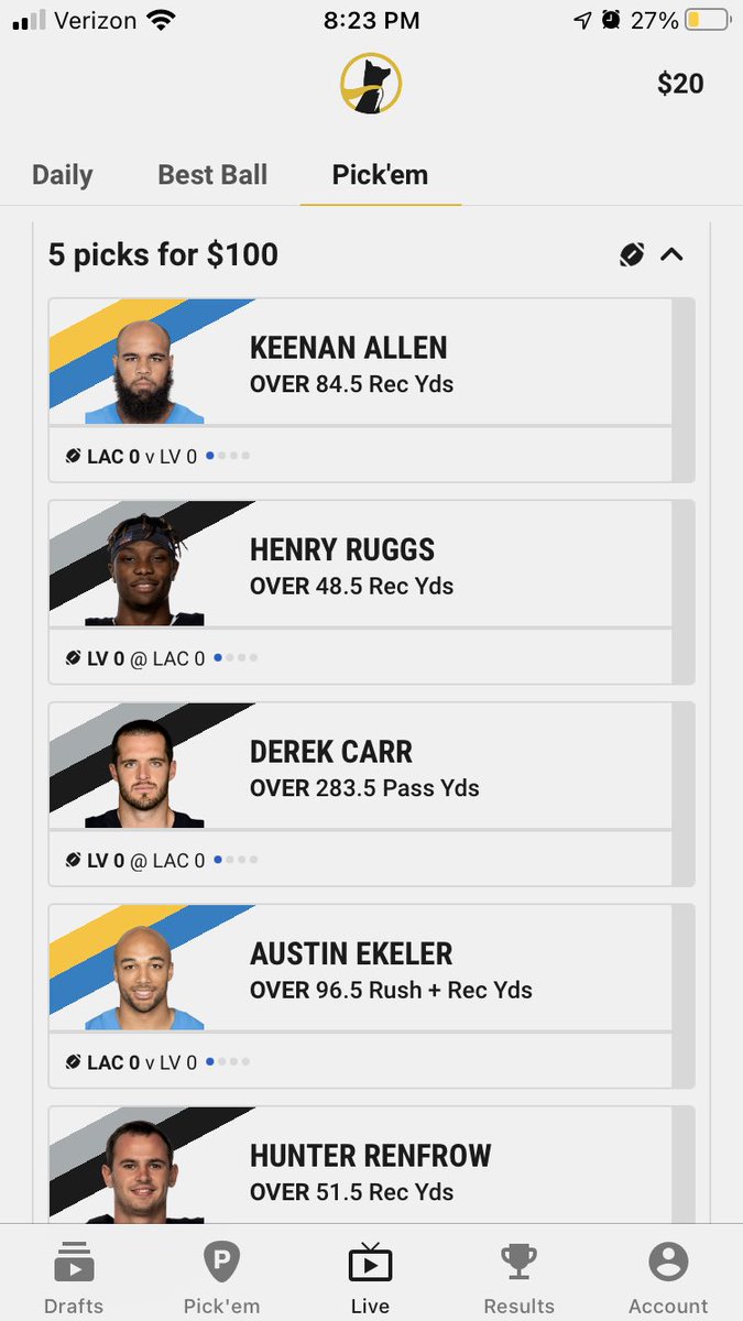 rparrycomedy's tweet photo. @UnderdogFantasy Gonna have a shootout tonight. https://t.co/VvcuC0F4ZV