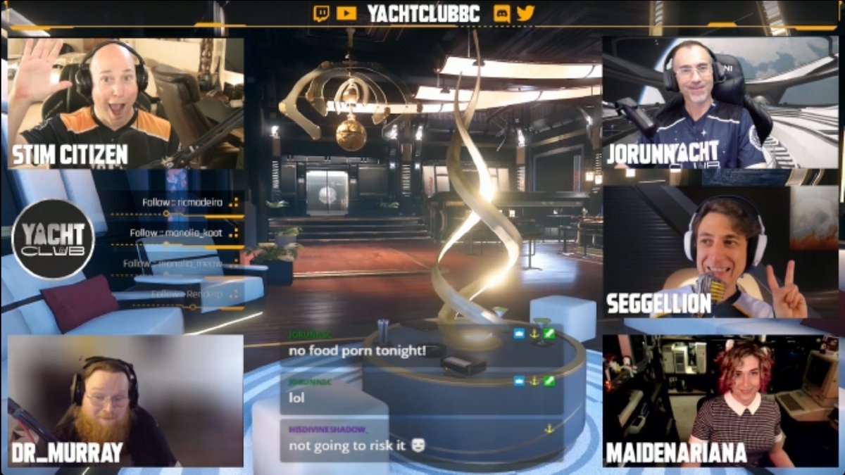 Come watch #CitizenCon with the Yacht Club this Saturday at 11am EDT 3pm UTC as we (restream without comments!)
twitch.tv/yachtclubbc
