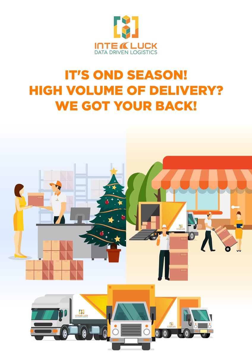 InteluckCorp's tweet photo. Christmas is fast approaching! Expecting high volume of delivery? Inteluck can handle it! 💪👌🚚

Book your delivery with us!

For inquiries you may contact us at 09272345673

#Inteluck #Trucking #Logistics #ONDseason https://t.co/Aqn4n8IYza