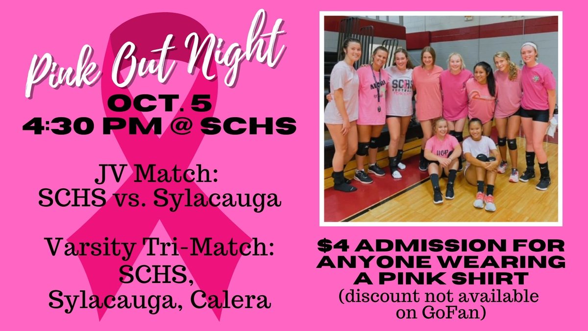 Shelby County High Volleyball (@scwildcatsvball) on Twitter photo It is the eve of our final home match of the season. We hope you all come out tomorrow & support us in what will be 4 exciting matches. $4 ticket for wearing pink.
<a href="/SCHS_Wildcats/">Shelby County High School Athletics</a> <a href="/AlecEtheredgeSC/">Alec Etheredge SCR</a> <a href="/shelbycreporter/">Shelby Co. Reporter</a> <a href="/aldotcom/">AL.com</a> #wildcatnation #Wildcats #rollshelby #schsvolleyball It is the eve of our final home match of the season. We hope you all come out tomorrow & support us in what will be 4 exciting matches. $4 ticket for wearing pink.
<a href="/SCHS_Wildcats/">Shelby County High School Athletics</a> <a href="/AlecEtheredgeSC/">Alec Etheredge SCR</a> <a href="/shelbycreporter/">Shelby Co. Reporter</a> <a href="/aldotcom/">AL.com</a> #wildcatnation #Wildcats #rollshelby #schsvolleyball