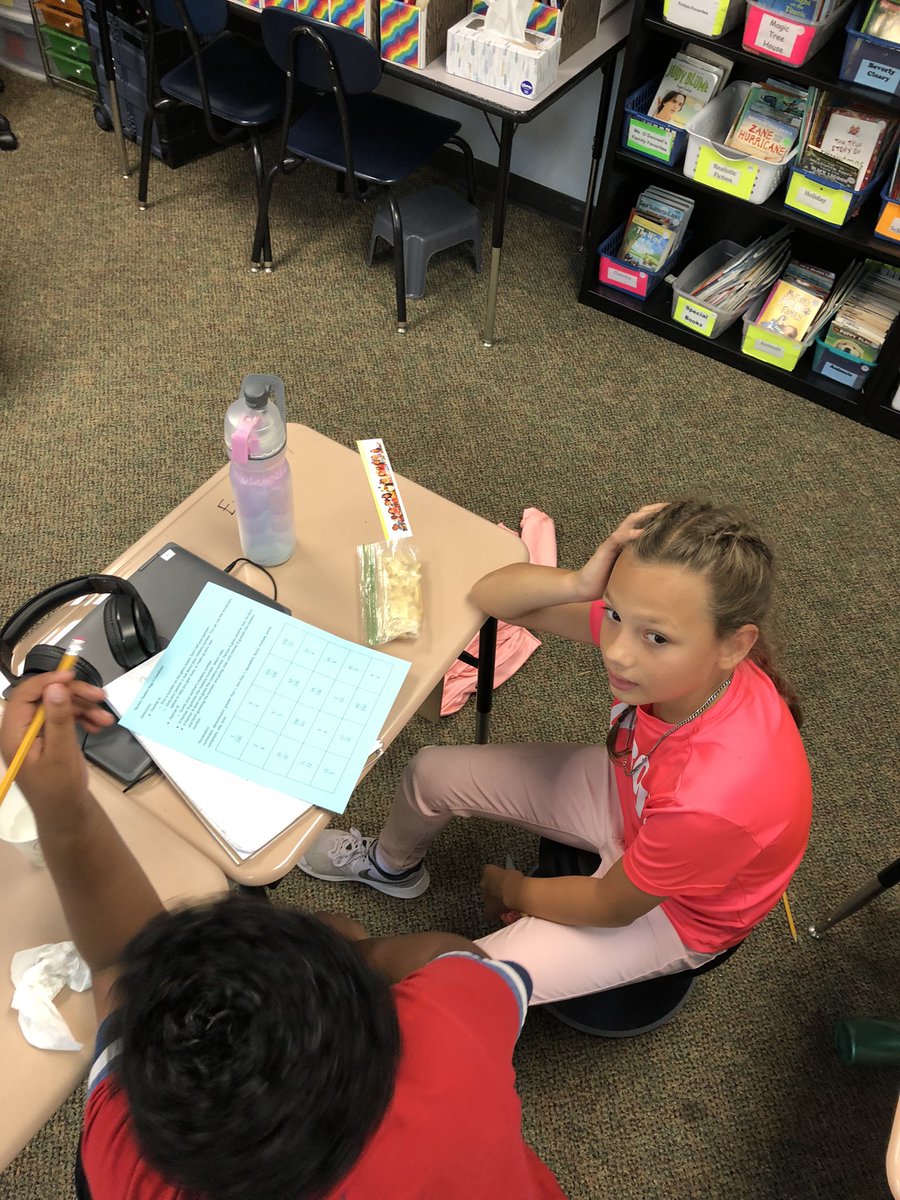 TinaDonnell's tweet photo. Playing a math center called “Mystery number.” Students had to pick a fraction on the board and describe clues (using math vocabulary like numerator, denominator, prime, composite, multiple, factor, etc.) so their partner could guess the fraction.  #TH_Principal #LCTitanhill https://t.co/0h6P8eZa5y