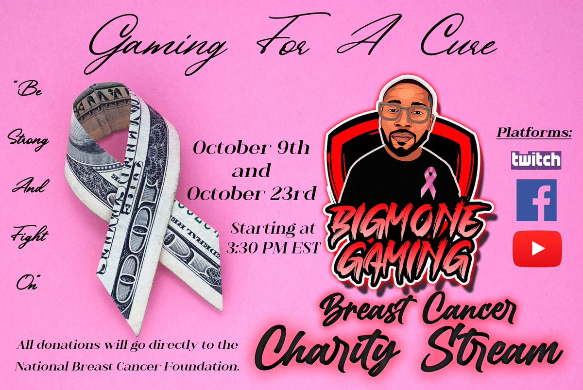 Come support me and fellow streamers that’s going help fight and #GamingForaCure