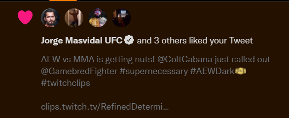 MMA_Marks's tweet photo. HOLY SHIT! @GamebredFighter JUST LIKED MY TWEET!!! #BMFCHAMP https://t.co/pT71tMU2it
