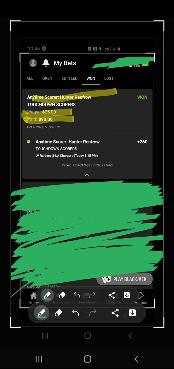 PhillySprtsRich's tweet photo. 👀💵 Cash Em ALL 🥱😜

🎯Ekeler TD #POD ✅⭐✅
🎯Chargers +3.5/Un58.5 #POD✅⭐
🎯Renfrow TD +260 ✅ (un official)
🎯Cook TD +210 ✅ (un official) 

Mother Suckas lit a 🔥 yesterday. I hate trolls/🤡 s... #StayTuned 🍿
#BounceBack 💯

#VIPeats 🚂
 #HappyMonday 💚
#BanksBackOpen 🏦 https://t.co/r1wPtCTA8F