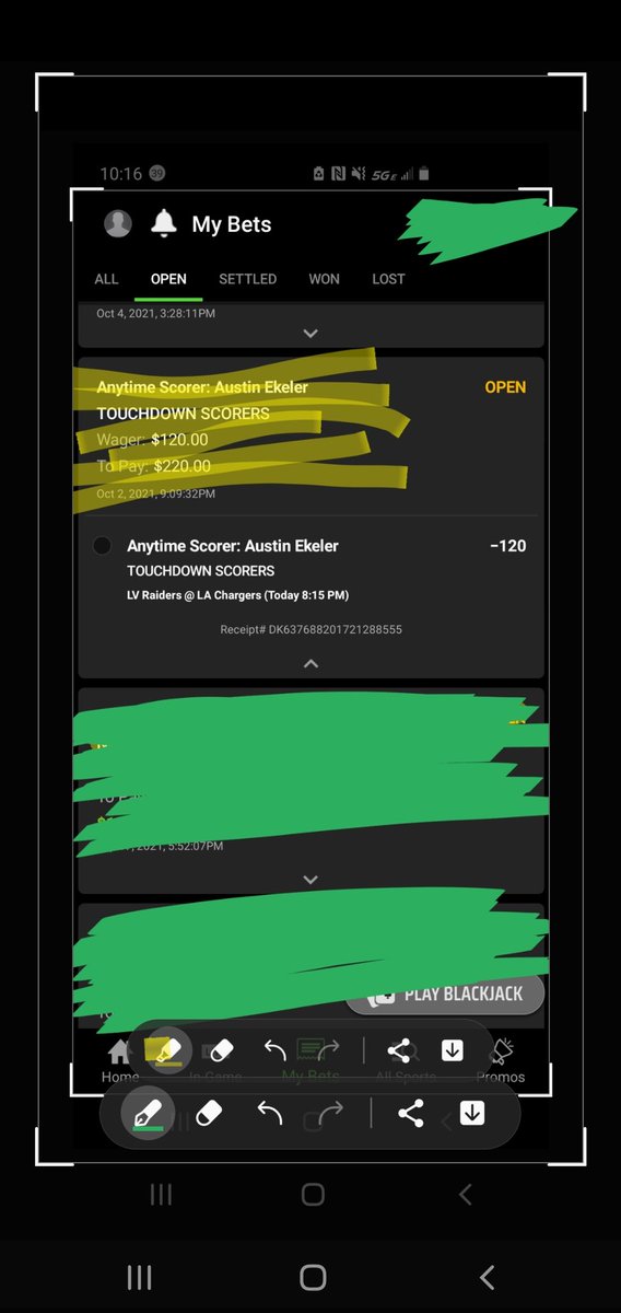 PhillySprtsRich's tweet photo. 👀💵 Cash Em ALL 🥱😜

🎯Ekeler TD #POD ✅⭐✅
🎯Chargers +3.5/Un58.5 #POD✅⭐
🎯Renfrow TD +260 ✅ (un official)
🎯Cook TD +210 ✅ (un official) 

Mother Suckas lit a 🔥 yesterday. I hate trolls/🤡 s... #StayTuned 🍿
#BounceBack 💯

#VIPeats 🚂
 #HappyMonday 💚
#BanksBackOpen 🏦 https://t.co/r1wPtCTA8F