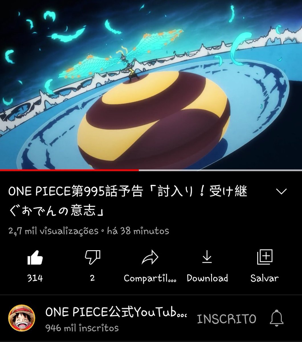 AchadinhoShop09's tweet photo. O próprio canal oficial de one piece no YouTube, divulgou um "trailer" para o episódio 995 muito bem animado!.
#ONEPIECE
#onepiece1028
#ONEPIECE1027
#ONEPIECE994
#ONEPIECE993 https://t.co/EnB1LqeUwg