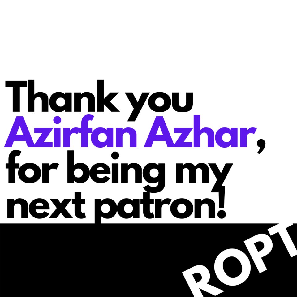 roptcreate's tweet photo. Thank you Zee for being my next patron. What an honour it is to be sharing my books with you. Hope to catch up soon. https://t.co/AXmjDoDJwq