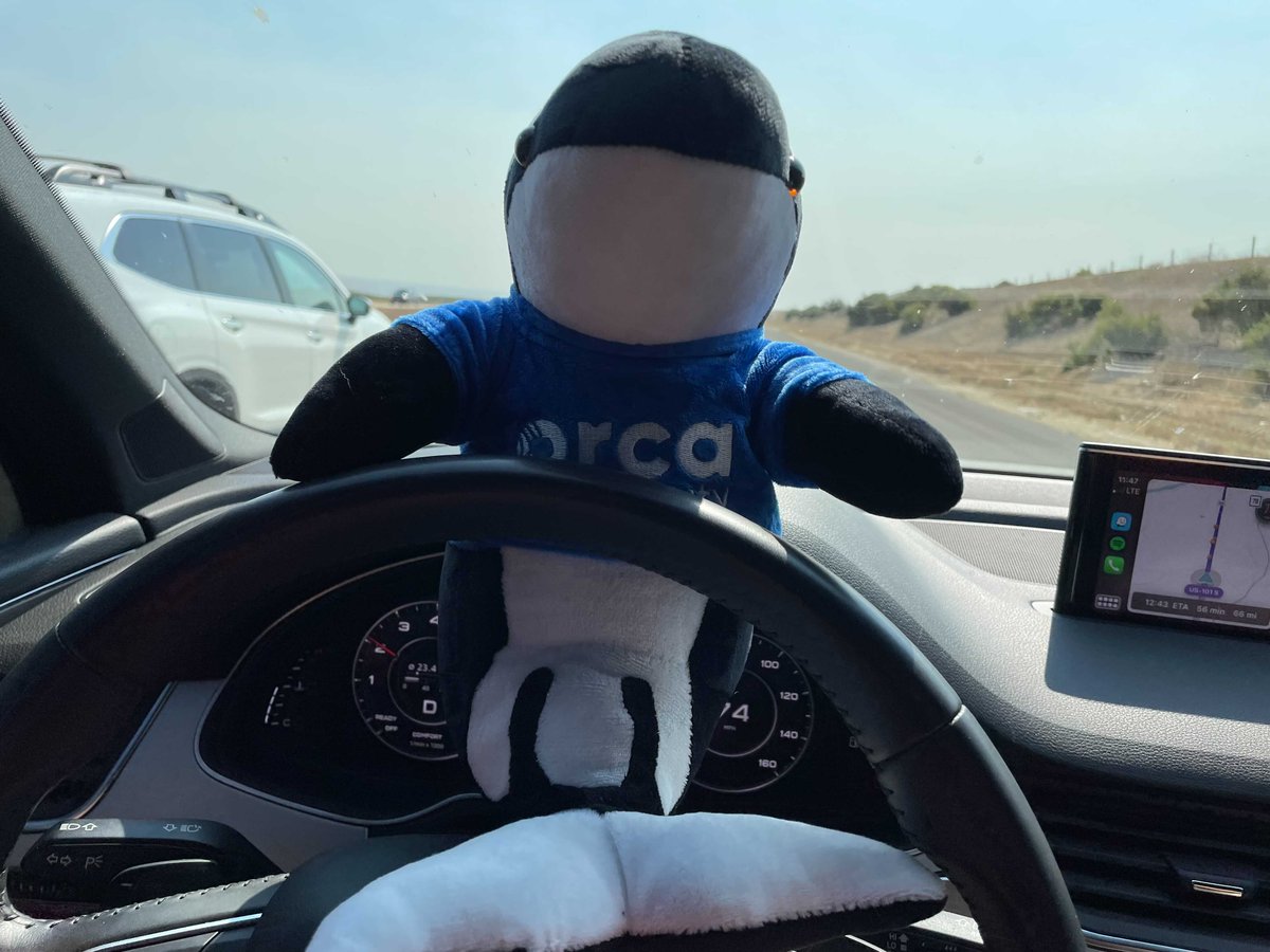 OrkieOrca's tweet photo. Took a very long drive from SF down to LA today with @MaryamL. I'm going to finally meet The Boss @shua_avi! Very excited but also a little bit nervous! I think I might get to meet @csoandy too. Gonna be a big day on Thursday. Wish me luck. #cybersecurity #OrcaAdventures https://t.co/BL6yvPPJA7