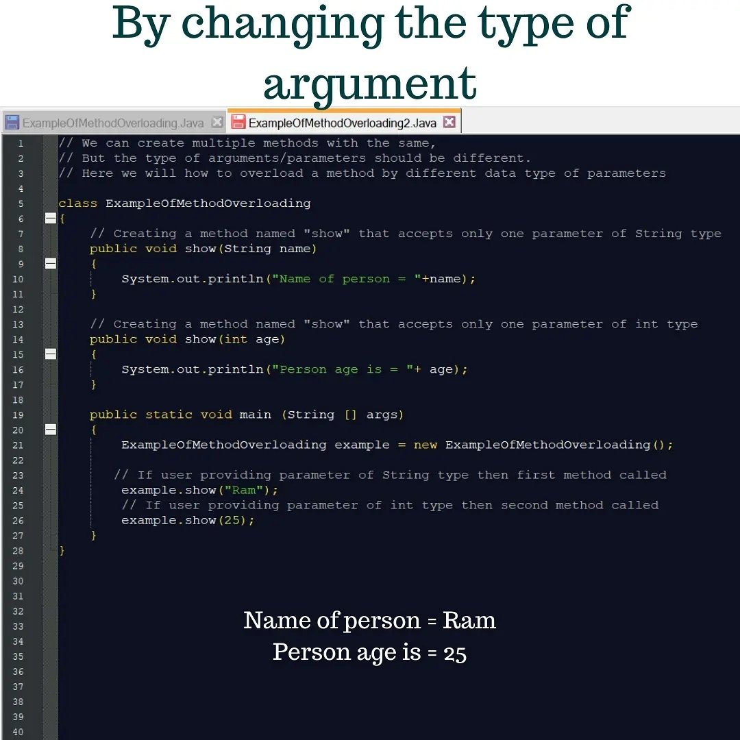GoalJava's tweet image. Want to read it in detail then click on link:javagoal.com/method-overloa…
#javadeveloper
#android
#javacode
#codinglife
#Coding
#devcommunity
#CodeNewbie
#CodeNewbies
#WomenWhoCode