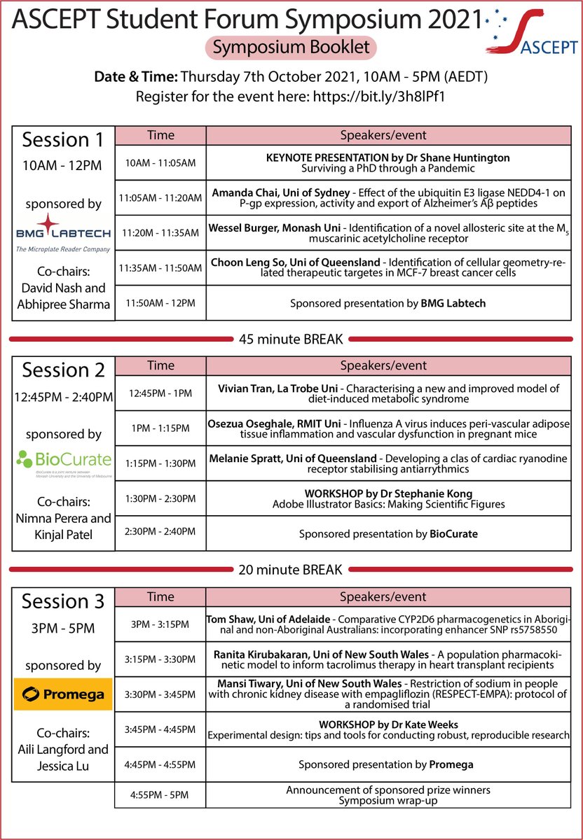 Jessica Lu (@jessica_j_lu) on Twitter photo Only TWO more days to go until the 2021 <a href="/ASCEPTanz/">ASCEPT</a> Student Forum Symposium. Don't miss out on a keynote presentation from <a href="/DrShaneRRR/">Dr Shane Huntington OAM</a>, and workshops from <a href="/k8weeks/">Dr Kate Weeks</a> and Dr Stephanie Kong
Register now: eventbrite.com.au/e/ascept-stude… Only TWO more days to go until the 2021 <a href="/ASCEPTanz/">ASCEPT</a> Student Forum Symposium. Don't miss out on a keynote presentation from <a href="/DrShaneRRR/">Dr Shane Huntington OAM</a>, and workshops from <a href="/k8weeks/">Dr Kate Weeks</a> and Dr Stephanie Kong
Register now: eventbrite.com.au/e/ascept-stude…