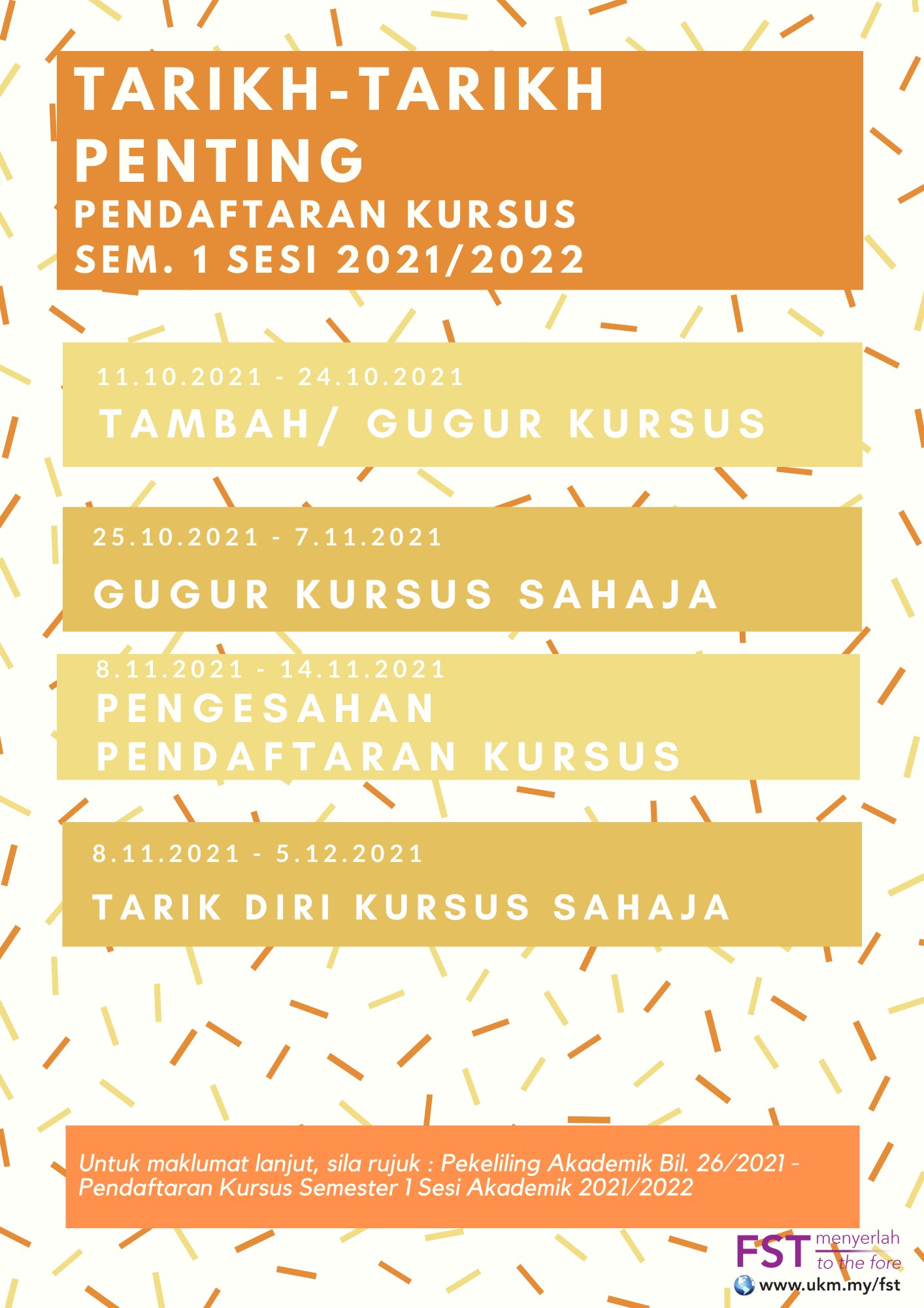 Prasiswazah FST UKM on X: Disampaikan tarikh-tarikh penting