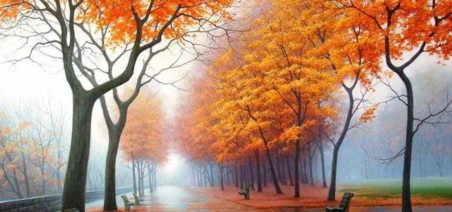 秋来秋山秋山静，
秋染秋水秋水清。