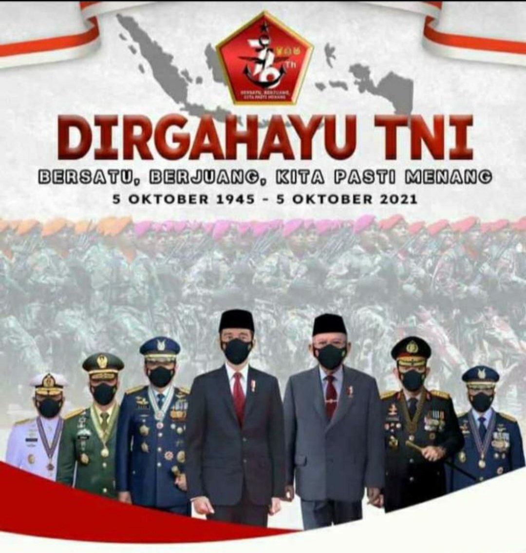 ANagorachman's tweet photo. DIRGAHAYU TNI KE 76 Bersatu, Berjuang, Kita Pasti Menang 05 Oktober 2021 #tppikepri #tppiNatuna @jokowi @halimiskandarnu @imansyukri @malik_haramain @yusradaridesa @fachrilabalado @SukoyoKasekpro @azzameldzikrie @tppkemendes @mbahbung777 @Irfan09535842
@WahyudiWazidan @P3mdNatuna https://t.co/mZf57s41n0
