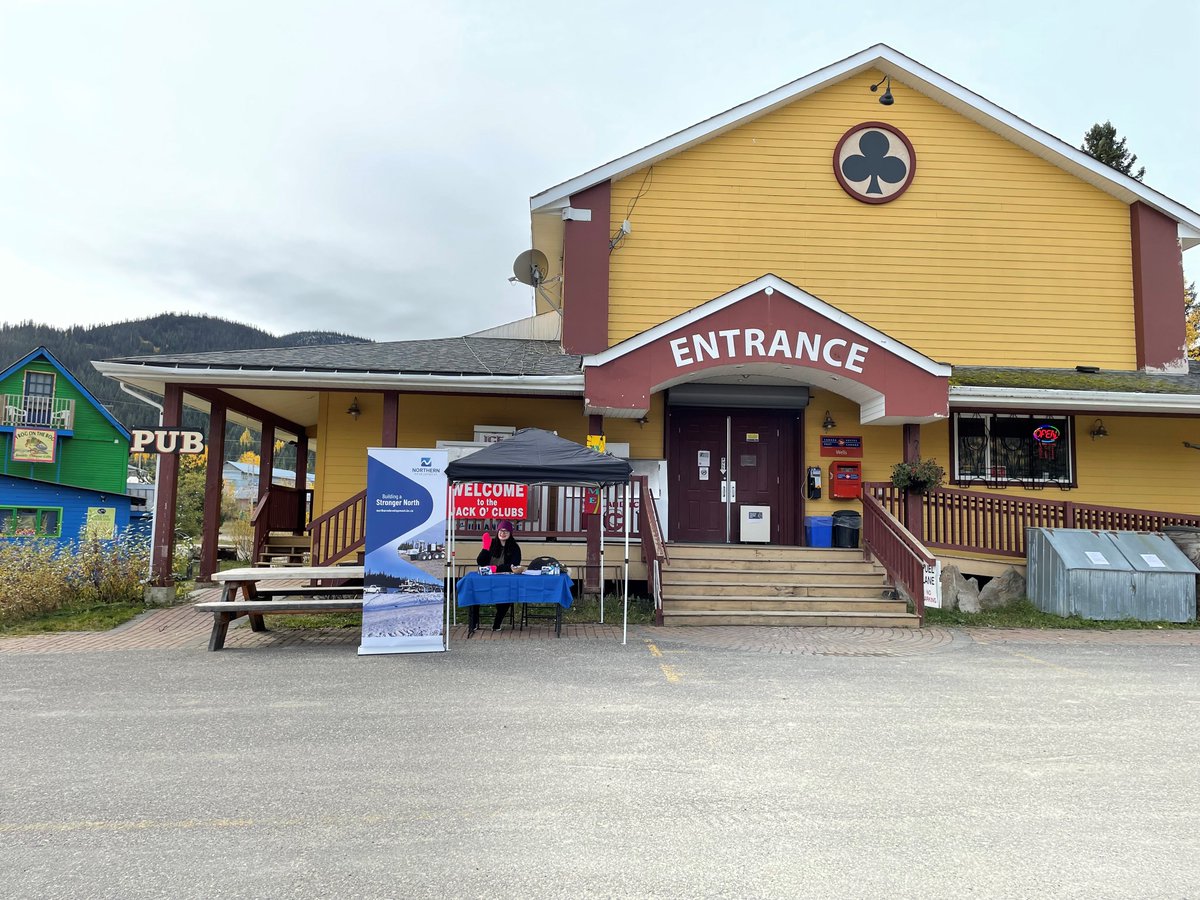 NorthernDevelop's tweet photo. We're travelling in #Northern BC to learn about passenger transportation needs! What we hear will inform the development of the Northern Passenger Transportation Service - a new fund that we're administering for the Province of B.C
https://t.co/WInujU1k7H
#WellsBC #RobsonValley https://t.co/2yHa0KF8N7