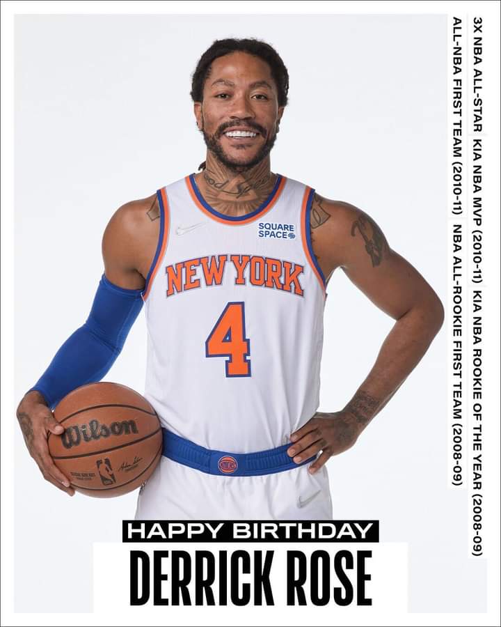 Join us in wishing Derrick Rose of the New York Knicks a HAPPY 33rd BIRTHDAY!     