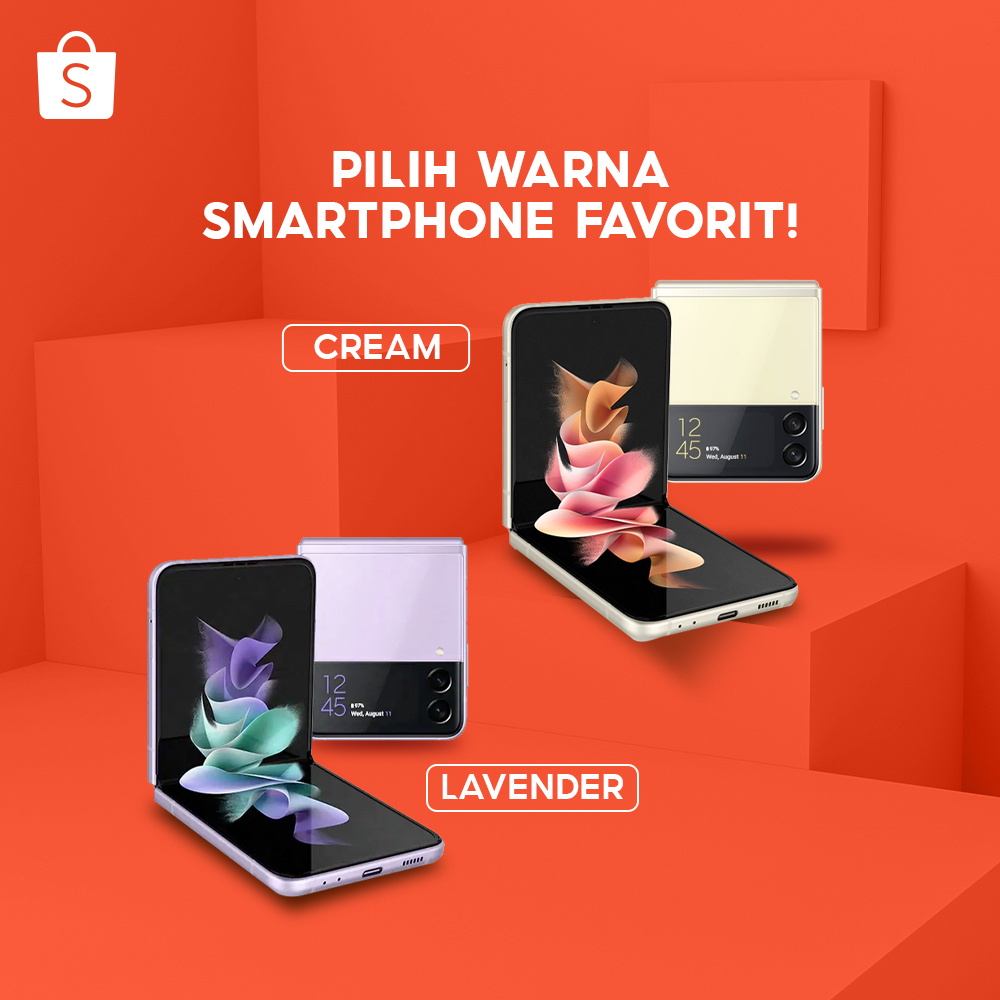ShopeeID's tweet photo. Sobat Shopee, kalo Mimin mau BAGI-BAGI SAMSUNG GALAXY ZFLIP lebih suka warna CREAM atau LAVENDER nih? REPLY pake warna kesukaan kamu ya, siapa tau nanti Mimin langsung GIVEAWAY! 🎁 #ShopeeID https://t.co/Ubx1qHCtu2