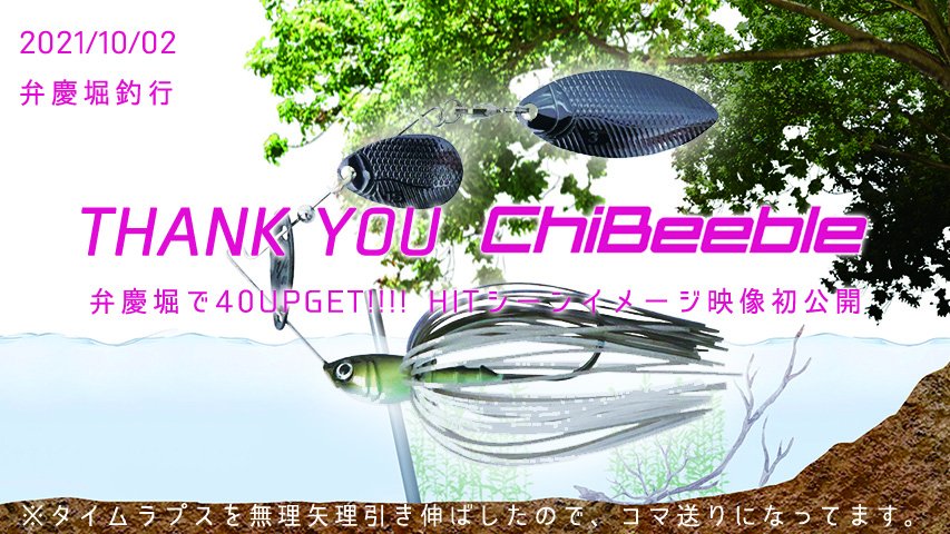 shinngi's tweet photo. 新作動画を本日10月5日(本日)１８時から公開します。
HITシーンがタイムラプスでの撮影になってしまいカクついてますが、簡単なHITシーンイメージを作りました。
 https://t.co/alio0GC3L4 

#Chibeeble　#チビーブル　#ボトムアップ　#弁慶堀
#弁慶フィシングクラブ　#バス釣り　#バスフィッシング https://t.co/eeAE5pq6UM