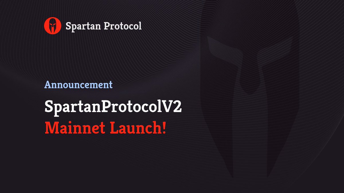 SpartanProtocol's tweet image. Spartan Protocol news: blog.spartanprotocol.org/spartan-protoc…
"Spartan Protocol V2 is now live on mainnet! Spartans, assemble! Prepare to re-join the shield wall stronger than ever!"
BinanceChain #BSC #DeFi $SPARTA
