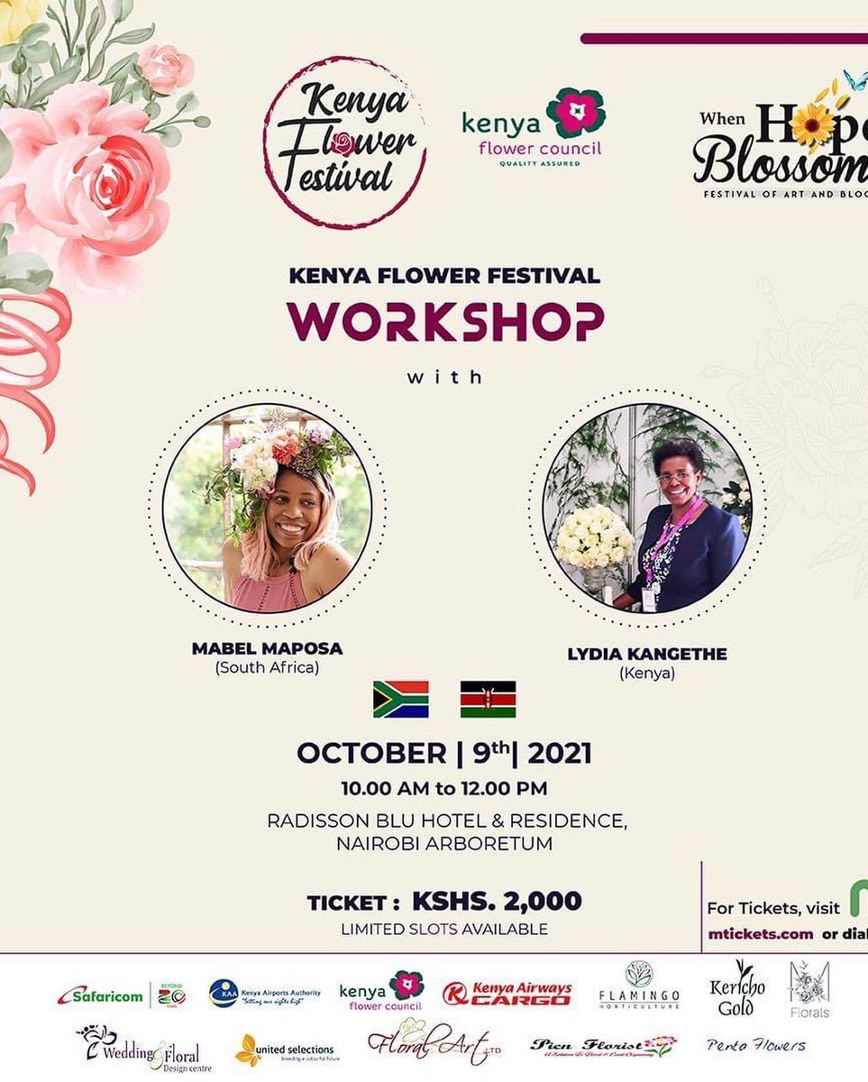 mabelmflorals's tweet photo. @festival_kenya 𝐇𝐄𝐋𝐋𝐎 𝐊𝐄𝐍𝐘𝐀! I’m soo looking forward to meeting you all! 
𝐊𝐞𝐧𝐲𝐚 𝐅𝐥𝐨𝐰𝐞𝐫 𝐅𝐞𝐬𝐭𝐢𝐯𝐚𝐥 Workshop on Saturday 9 October with myself and Lydia! 😍💃🏻

#kenyaflowerfestival #kenyanflowers #madeinkenya #KenyanFarms #flowerworkshop #kenyangrowers https://t.co/DlPlLD4ANH