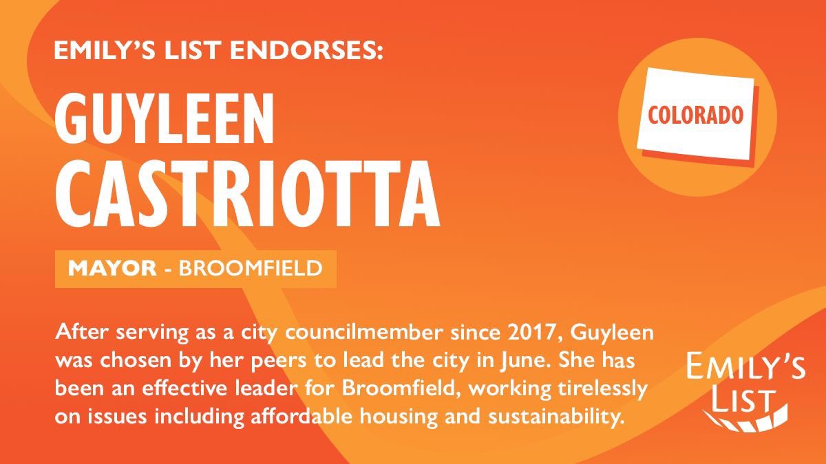 This is such an incredible honor, I am very grateful to EMILY's List for their support of my candidacy.
