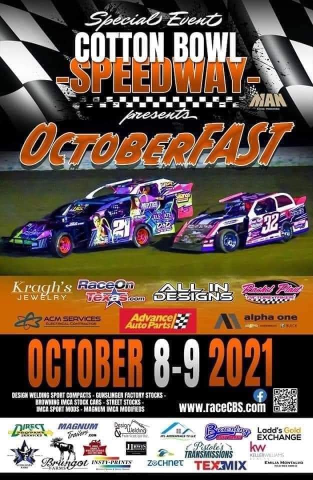 Make plans now to Attend....This is the MUST SEE event of the 2021 racing season, It promises to be an ACTION PACKED Night of ALL OUT Racing! visit us @ facebook.com/CottonBowlSpee… #dirttrackracing #thingstodoinaustin #thingstodoinbastrop #thingstodoinelgin #thingstodointexas