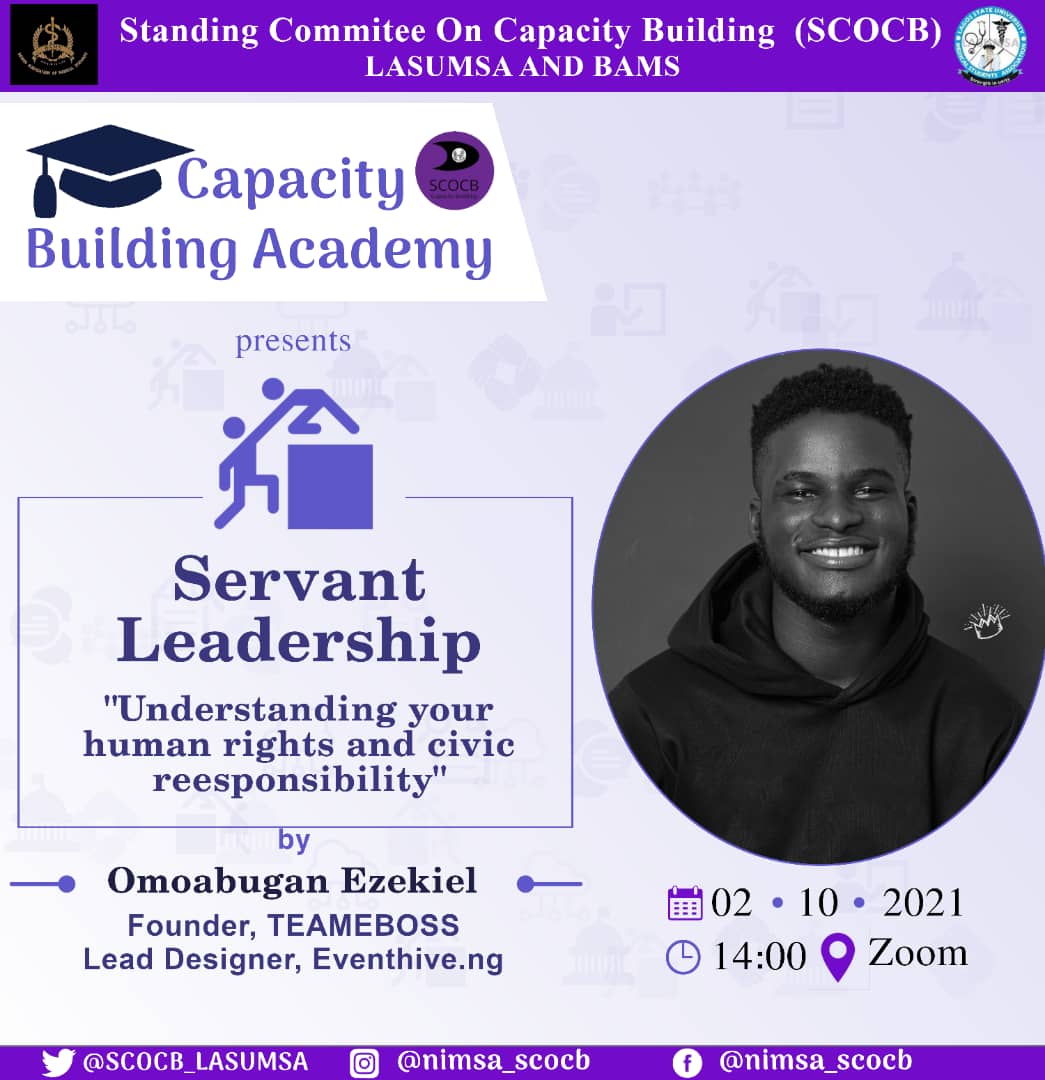 SCOCB_LASUMSA's tweet photo. Last week's session was another great one 💜

We had Omoabugan Eziekel, Electronics and Computer Engineering student and founder of TEAMEBOSS @ebossofficial a network of volunteers that has partnered with many organisations to carry out successful events

#SCOCB
#CapacityBuilding https://t.co/c6R8eRwDUu