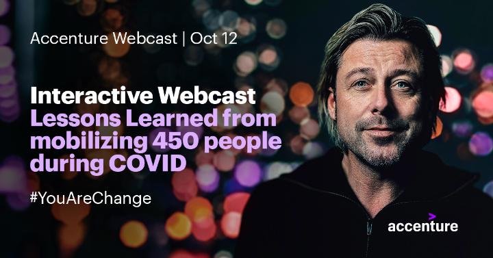 Join our Interactive Webcast! Learn what our Interactive team learned during the challenges of Covid. Hear our team sharing their experiences from a once-in-a-lifetime project &amp; find out more about your career opportunities at @AccentureDACH:
accntu.re/3D43nNj #YouAreChange