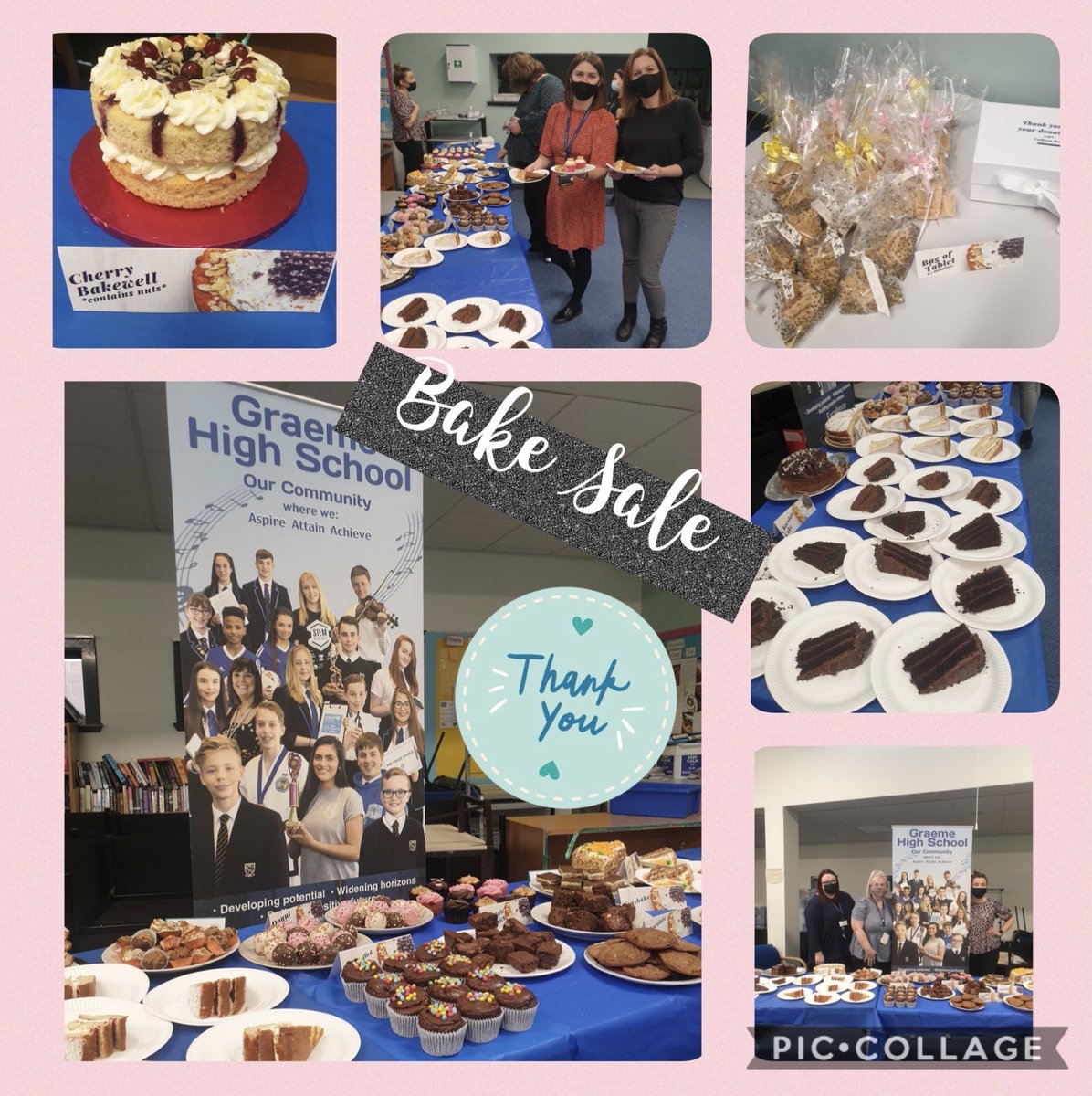 We would just like to say a massive thank to all of the generious staff at <a href="/GHSfalkirk/">Graeme High School</a>. We hoped everyone enjoyed the sweet treats that our very talented colleagues supplied us with at our bake sale. An amazing £200 was raised for the GHS Uniform Bank! 🤗🍰🎂 #GHSUnifromBank