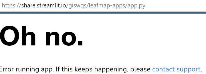 geoinformers's tweet photo. @giswqs @streamlit @giswqs , Great work. but the Web App is not working for me. Location: New Delhi, India https://t.co/PDewIkYoLv