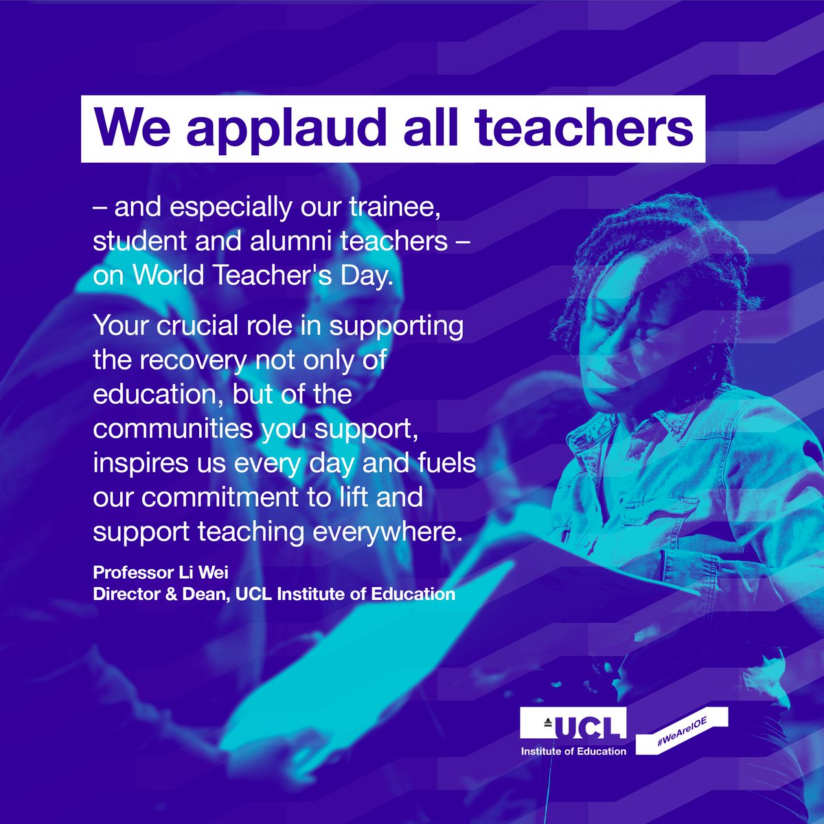 IOE_London's tweet image. 👏👏🏻👏🏼👏🏽👏🏾👏🏿
#WorldTeachersDay