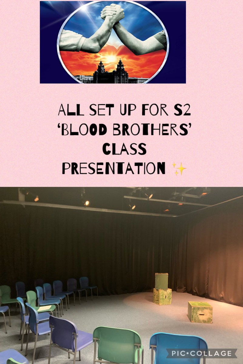 DramaKhs's tweet photo. Excited to see our wonderfully talented S2 pupils @KirkintillochHS performing their class presentations this morning #allsetup #bloodbrothers #talentedbunch #classroomcreativity https://t.co/mv2JLwDodB