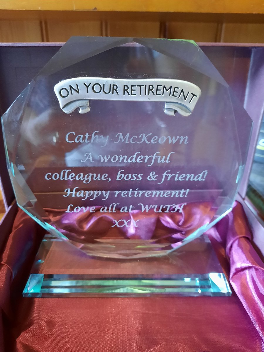 cathymck01's tweet photo. Finally retired from Wirral University Teaching Hospital after 44 years.  Its been a pleasure and privilege. I've loved my roles, the people and the NHS. Thank you all for the fabulous send off! https://t.co/LVu3FULU8N