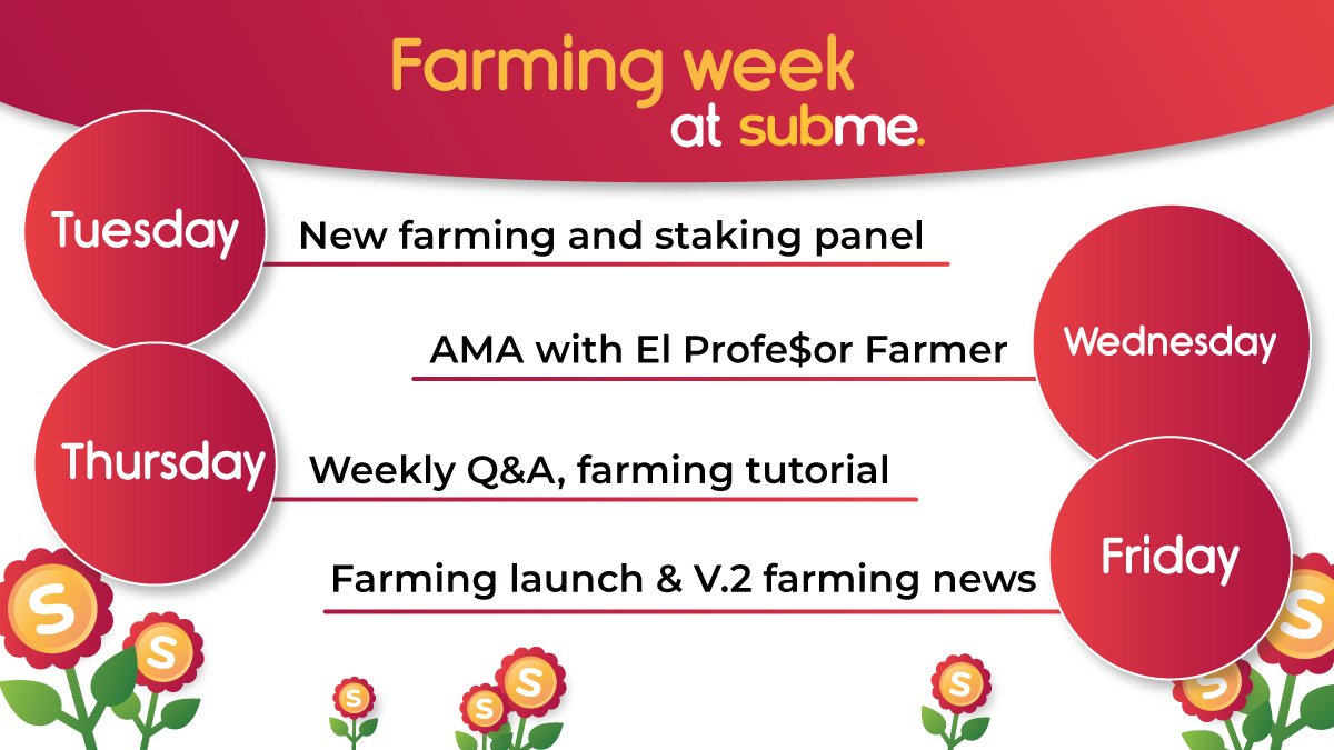 omc_zone's tweet photo. βοΈβοΈβοΈ Dear #SubmeArmy βοΈβοΈβοΈ
π Today's farming has been postponed until Friday (08.10).
To compensate you, we're kicking off an amazing #farmingweek for you! More information below!
Start warming up the engines in your tractors! π₯ππ₯ππ₯π
#BeReady #farming #SUBfarming https://t.co/KJjKMIujoF