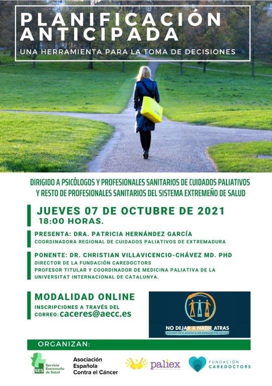 ContraCancerCAC's tweet photo. ¿Quieres saber más sobre la planificación anticipada? Apúntate a nuestra jornada del jueves, 7️⃣ de Octubre, a las 1️⃣8️⃣h, vía online. Escríbenos a nuestro correo: caceres@contraelcancer.es y te explicaremos cómo conectarte.
#ServicioExtremeñodeSalud #Apalex #Caredoctors https://t.co/5SHlZqG5d8