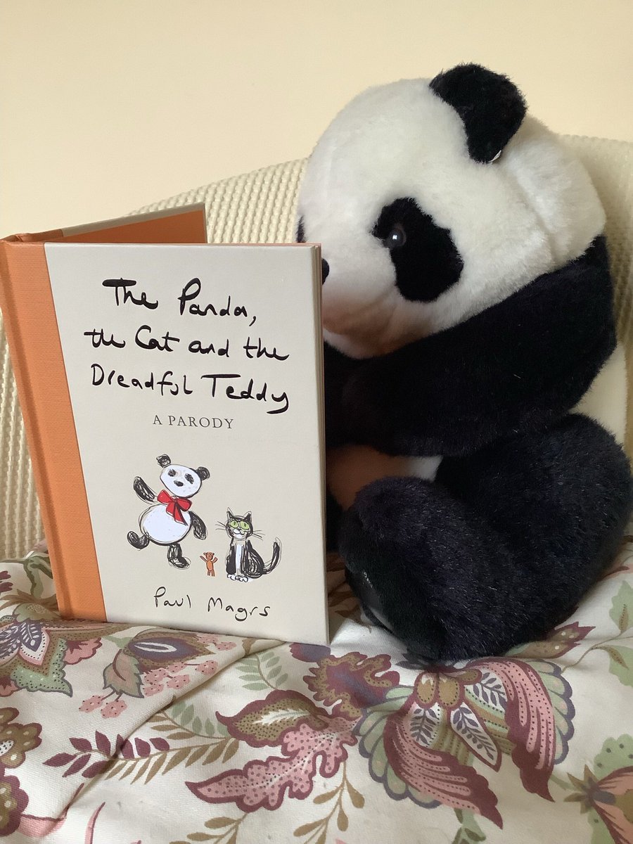 #pandacatdreadfulteddy My panda enjoying @paulmagrs wonderful book.