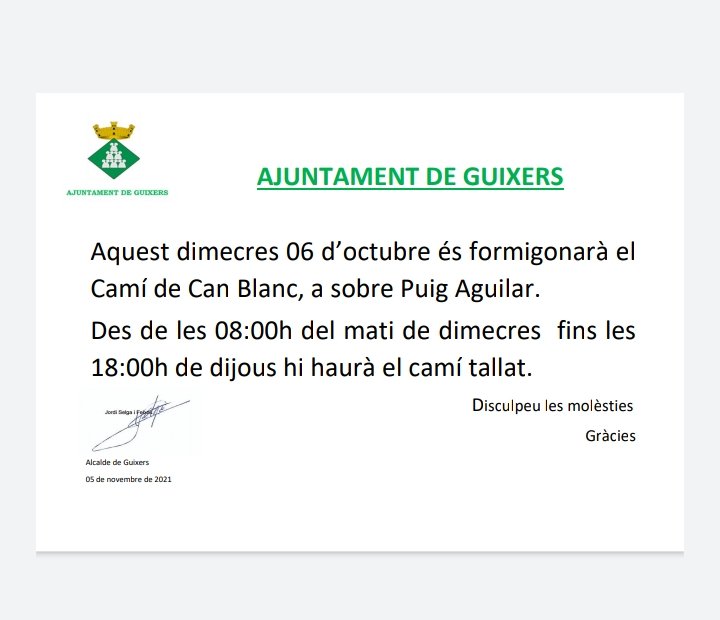 AGuixers's tweet photo. ⚠️ Camí tallat per obres ⛔🚧
□
@AGuixers
@valldelord
@CCSolsones
#caopsa
#adfvalldelord https://t.co/Gv1GqkuGHg