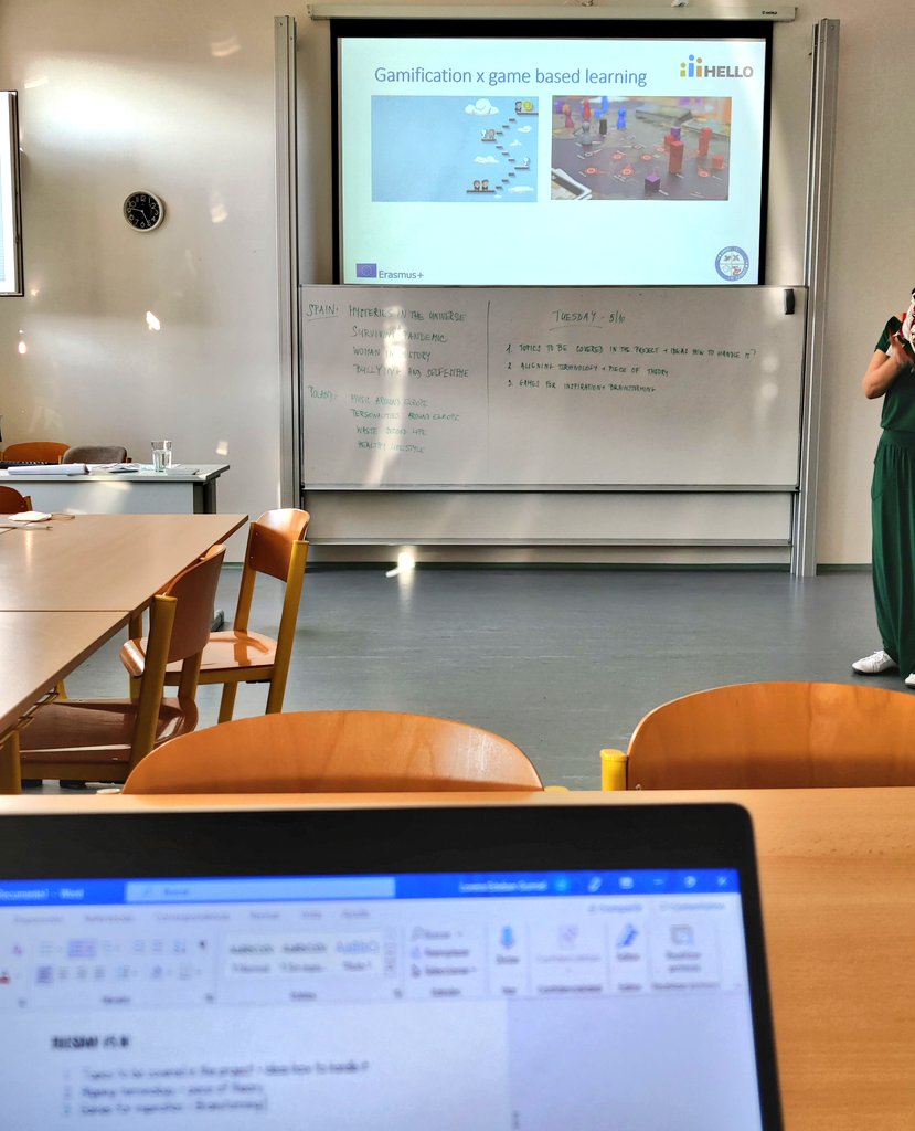LorenaHBST's tweet photo. Gamification training! Learning from a wonderful Czech teacher 😊 #ErasmusPlus #Gamify_It @sepiegob @EUErasmusPlus @HBSTORREJON https://t.co/lCVAWzYRcn