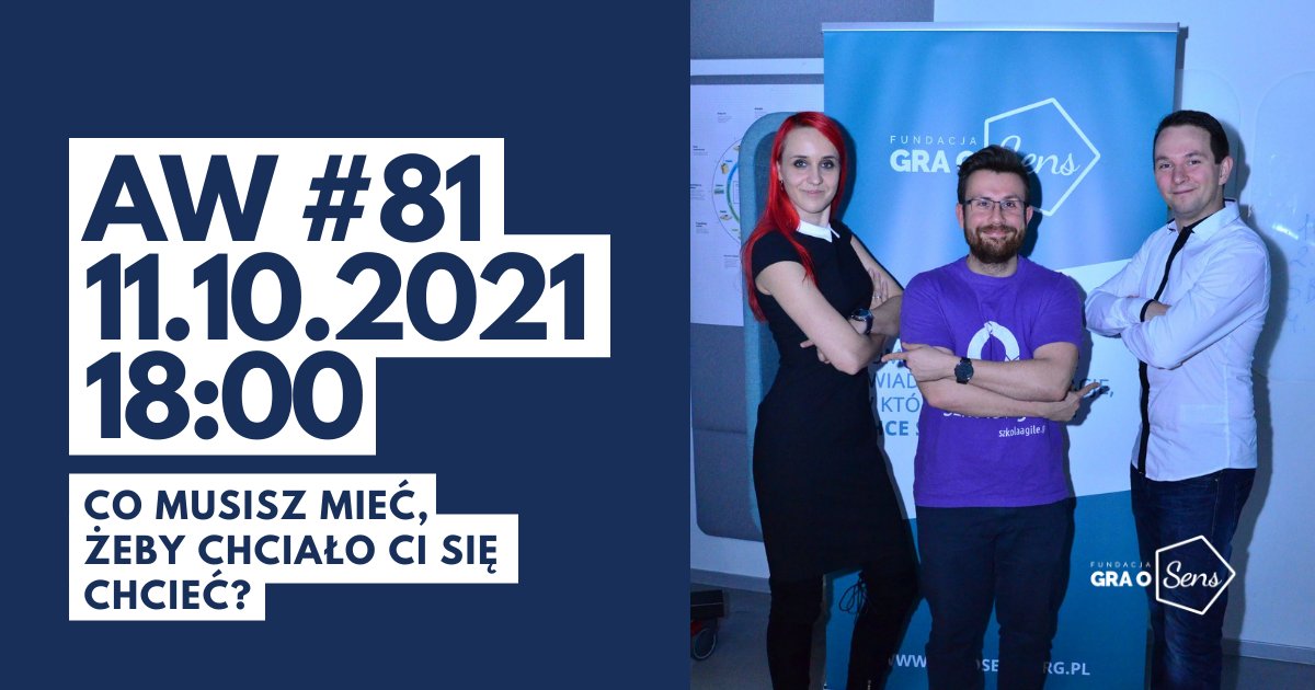 GraOSens's tweet photo. 1) Trochę wiedzy 
Być może już wiecie, być może nie... Zostaliśmy zaproszeni przez naszych przyjaciół z Fundacji Zwinność do poprowadzenia warsztatu na meetupie Agile Wrocław. Widzimy się we #wroclaw. Wszystkie szczegóły tutaj: https://t.co/vJb83GGJnS https://t.co/CSKDlMx532