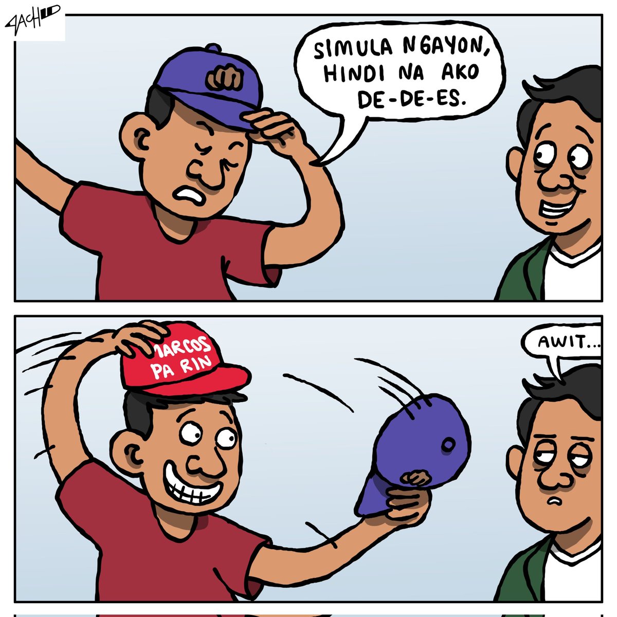 LanuzaKarl's tweet photo. Nakikita ko na ang future ng mga nakikiuso - Tawag dyan BANDWAGON; From  👊 to ✌...(ctto @cartoonistzach) "Vote Wisely, Not for Popularity" 🗳
@KevinKalbo @PolMedinaJr @oslecjunior @PinoyAkoBlog @mlq3 @guingonabart #NeverAgain #Hunyango #SalamatSaMgaKarikaturista✍️ https://t.co/my4IKPaOHW